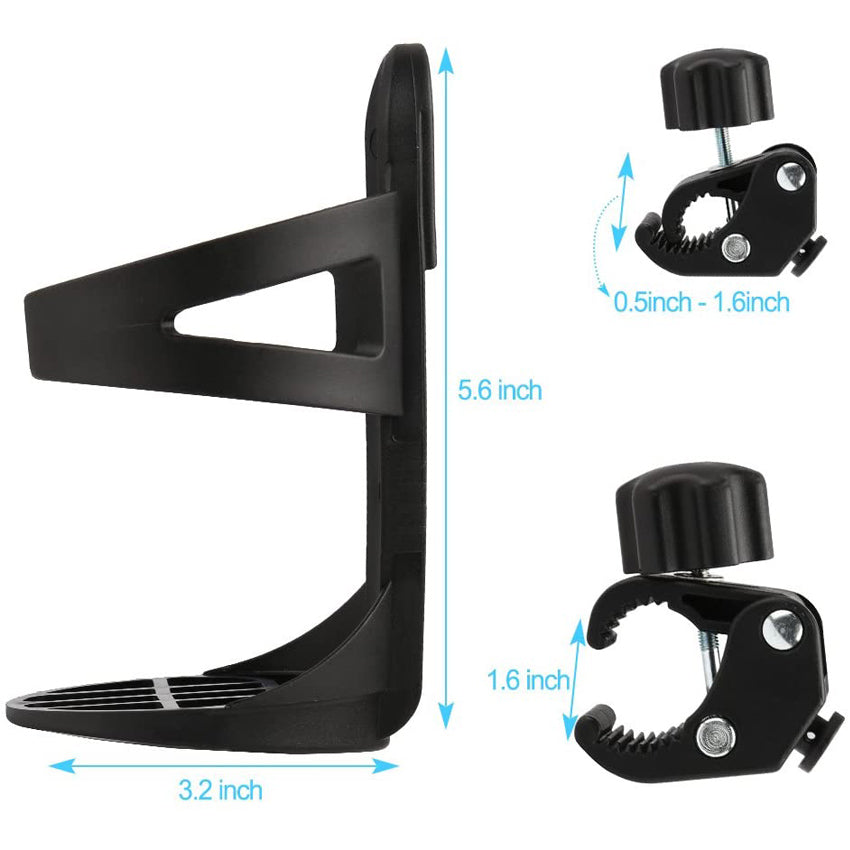 clamp on beverage holder with measurements